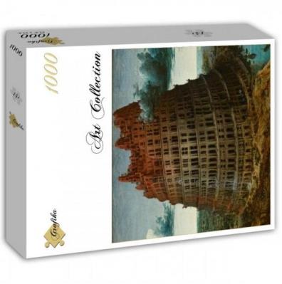 Puzzle 1000 Wieża Babel, Brueghel. Wydawca: Grafika. SmakLiter.pl Opakowanie Puzzle 1000 Wieża Babel, Brueghel