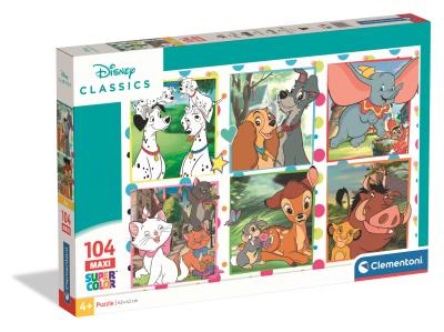 Opakowanie Puzzle 104 Maxi Super kolor Disney Classics 25016