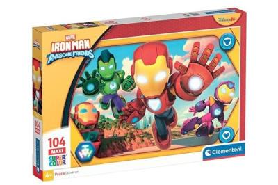 Puzzle 104 Maxi Super kolor Iron Man and His Awesome friends 23778. Wydawca: Clementoni. SmakLiter.pl Opakowanie Puzzle 104 Maxi Super kolor Iron Man and His Awesome friends 23778