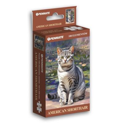 Opakowanie Puzzle 108 mini Elegant Cat American Shorthair