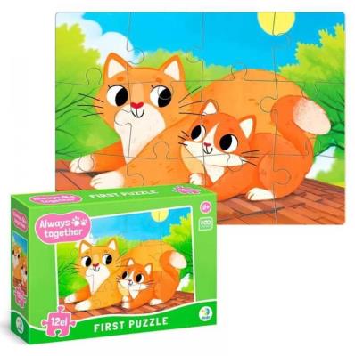 Puzzle 12 Zawsze razem. Koty. Wydawca: Dodo. SmakLiter.pl Opakowanie Puzzle 12 Zawsze razem. Koty