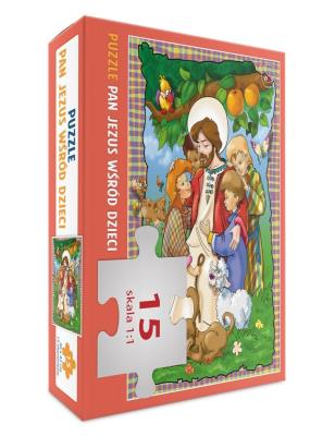 Opakowanie Puzzle 15 - Pan Jezus wśród dzieci