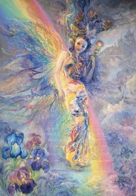 Opakowanie Puzzle 1500 Irys,Strażniczka tęczy ,Josephine Wall