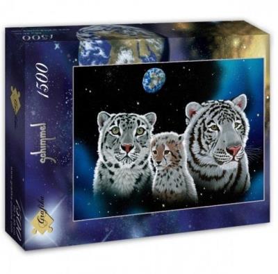 Puzzle 1500 Rodzina tygrysów. Wydawca: Grafika. SmakLiter.pl Opakowanie Puzzle 1500 Rodzina tygrysów