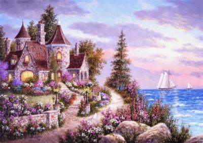 Opakowanie Puzzle 1500 Zamek nad mrozem, Dennis Lewan