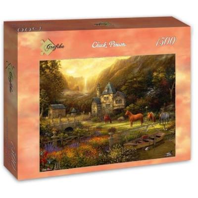 Puzzle 1500 Złota dolina, Chuck Pinson. Wydawca: Grafika. SmakLiter.pl Opakowanie Puzzle 1500 Złota dolina, Chuck Pinson