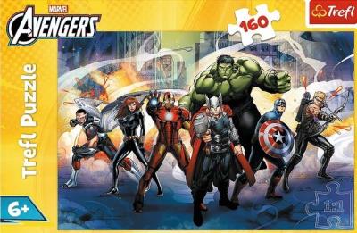 Puzzle 160 Avengers Supermoce. Wydawca: Trefl. SmakLiter.pl Opakowanie Puzzle 160 Avengers Supermoce