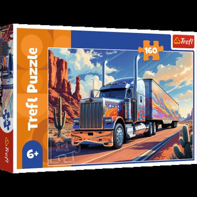 Puzzle 160 Ciężarówka w trasie TREFL. Wydawca: Trefl. SmakLiter.pl Opakowanie Puzzle 160 Ciężarówka w trasie TREFL