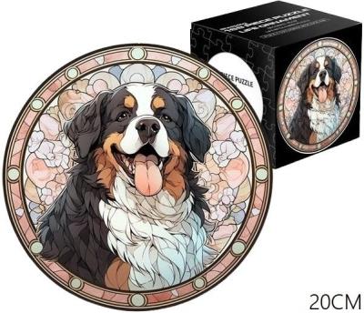 Opakowanie Puzzle 168el Witraż. Pies