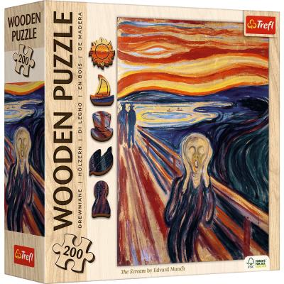 Puzzle 200 drewniane Krzyk Edvard Munch 20252. Wydawca: Trefl PAP. SmakLiter.pl Opakowanie Puzzle 200 drewniane Krzyk Edvard Munch 20252