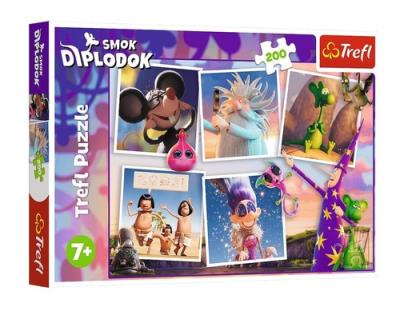 Opakowanie Puzzle 200 Przygody Smoka Diplodoka TREFL