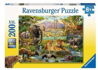 Puzzle 200 Zwierzeta sawanny XXL. Wydawca: Ravensburger. SmakLiter.pl Opakowanie Puzzle 200 Zwierzeta sawanny XXL