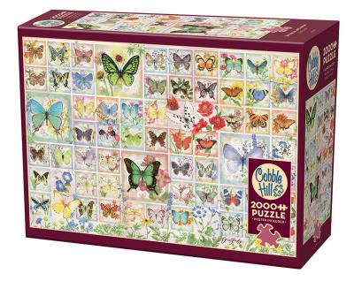 Opakowanie Puzzle 2000 Motyle i kwiaty 112179