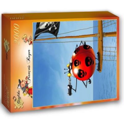Puzzle 2000 Pirat, Ruyer Francois. Wydawca: Grafika. SmakLiter.pl Opakowanie Puzzle 2000 Pirat, Ruyer Francois