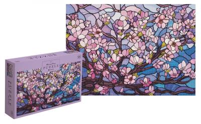 Opakowanie Puzzle 2000 Stained Glass 2 Blooming Cherry