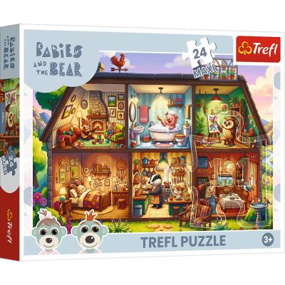 Opakowanie Puzzle 24 Maxi Bobaski i Miś, Futrzaste historie 14384