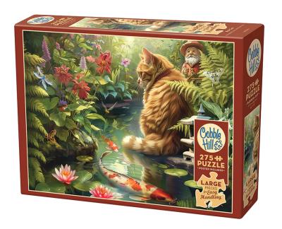 Opakowanie Puzzle 275 XL Ryby Koi kot i krasnal