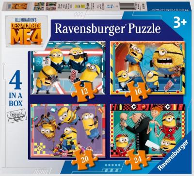 Opakowanie Puzzle 2D 4w1: Minionki