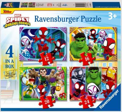 Opakowanie Puzzle 2D 4w1: Spidey & Friends