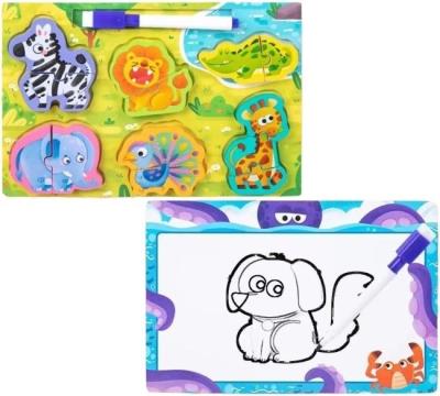 Opakowanie Puzzle 2w1 drewno i tablica