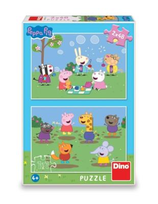 Puzzle 2w1 Świnka Peppa i przyjaciele. Wydawca: Dino Toys. SmakLiter.pl Opakowanie Puzzle 2w1 Świnka Peppa i przyjaciele