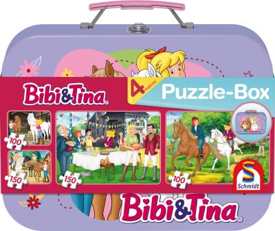 Opakowanie Puzzle 2x100 + 2x150 W walizce - Bibi & Tina