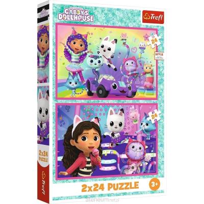 Opakowanie Puzzle 2x24 Zabawy z Gabby TREFL