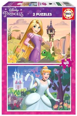 Opakowanie Puzzle 2x48 Zaplątani Kopciuszek