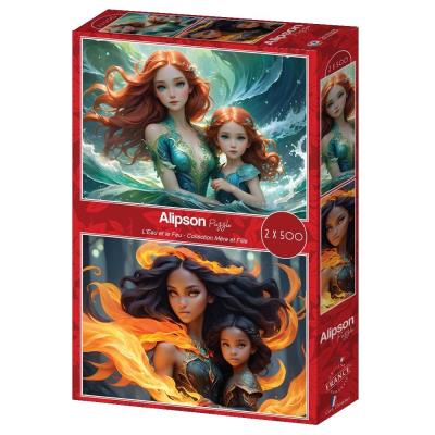 Opakowanie Puzzle 2x500 Matka i córka Woda i ogień