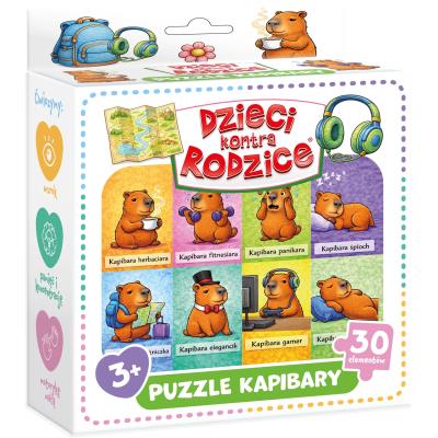 Opakowanie Puzzle 30 Kapibary Dzieci kontra Rodzice