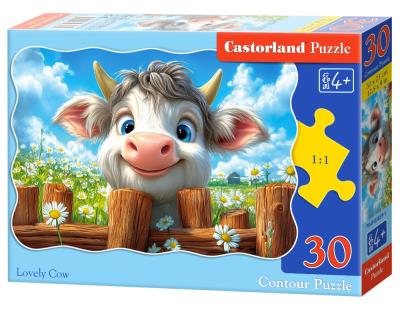 Puzzle 30 Lovely Cow CASTOR. Wydawca: Castorland. SmakLiter.pl Opakowanie Puzzle 30 Lovely Cow CASTOR