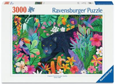 Opakowanie Puzzle 3000 Panther in the Blooming Jungle