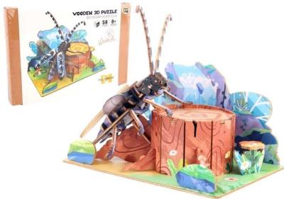 Opakowanie Puzzle 3D drewniane chrząszcz w lesie
