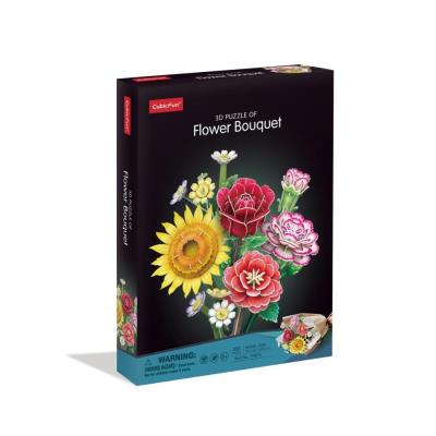 Puzzle 3D Duży bukiet kwiatów. Wydawca: Cubic Fun. SmakLiter.pl Opakowanie Puzzle 3D Duży bukiet kwiatów