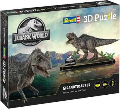 Puzzle 3D Jurassic World Rebirth - Giganotosaurus. Wydawca: Revell. SmakLiter.pl Opakowanie Puzzle 3D Jurassic World Rebirth - Giganotosaurus