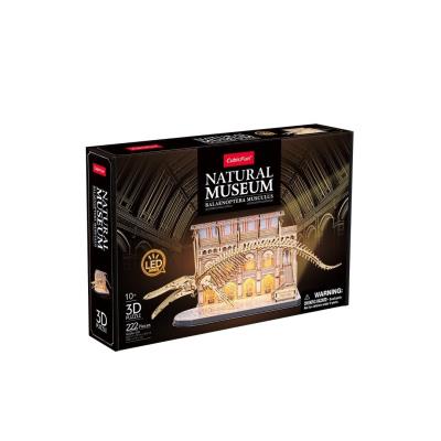 Puzzle 3D LED Natural Museum Płetwal Błękitny. Wydawca: Cubic Fun. SmakLiter.pl Opakowanie Puzzle 3D LED Natural Museum Płetwal Błękitny