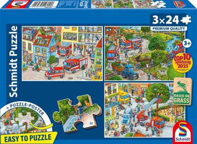 Opakowanie Puzzle 3x24 Straż pożarna