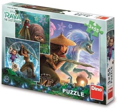 Puzzle 3x55 Raya i ostatni smok. Wydawca: Dino Toys. SmakLiter.pl Opakowanie Puzzle 3x55 Raya i ostatni smok