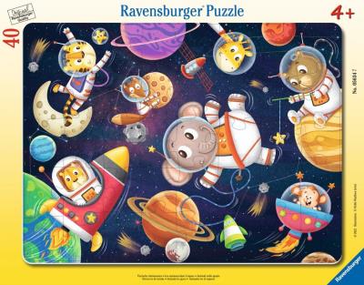 Opakowanie Puzzle 40 Animals in Space Frame