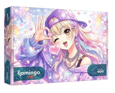 Opakowanie Puzzle 400 Flamingo - Pastelowy urok TREFL