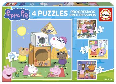 Opakowanie Puzzle 4w1 Świnka Peppa 113786