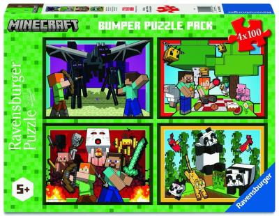 Opakowanie Puzzle 4x100 Minecraft Adventures