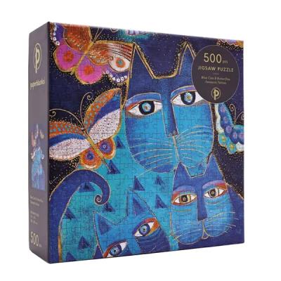 Puzzle 500 Blue Cats and Butterflies PA9947-5. Wydawca: Paperblanks. SmakLiter.pl Opakowanie Puzzle 500 Blue Cats and Butterflies PA9947-5