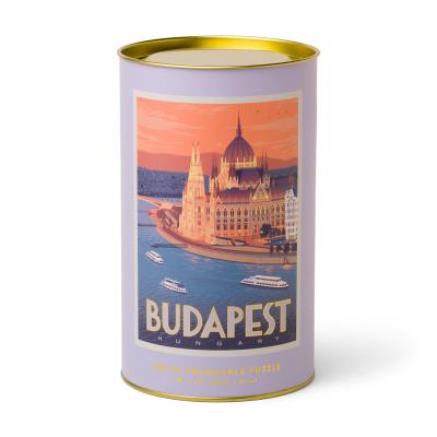 Puzzle 500 Budapest w tubie. Wydawca: Designworks Ink. SmakLiter.pl Opakowanie Puzzle 500 Budapest w tubie