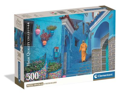 Opakowanie Puzzle 500 Compact Blue Street of Chefchaouen 35621