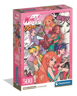Puzzle 500 Compact Winx 35154. Wydawca: Clementoni. SmakLiter.pl Opakowanie Puzzle 500 Compact Winx 35154