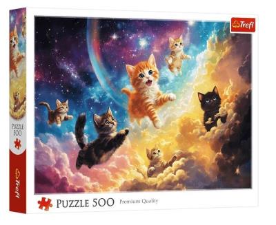 Opakowanie Puzzle 500 Kosmiczne kotki TREFL
