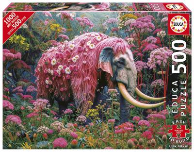 Opakowanie Puzzle 500 Kwiatowy słoń