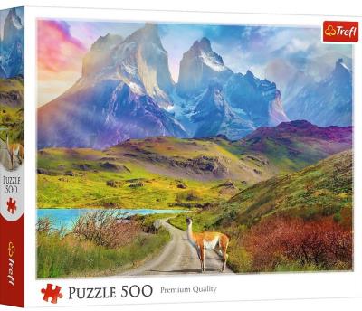 Opakowanie Puzzle 500 Lama w Patagonii TREFL