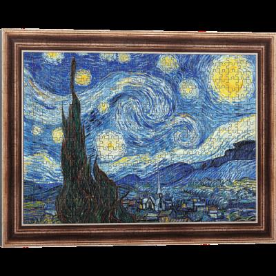 Puzzle 500 Puzzlorama Gwieździsta Noc Vincent van Gogh 37544. Wydawca: Trefl PAP. SmakLiter.pl Opakowanie Puzzle 500 Puzzlorama Gwieździsta Noc Vincent van Gogh 37544